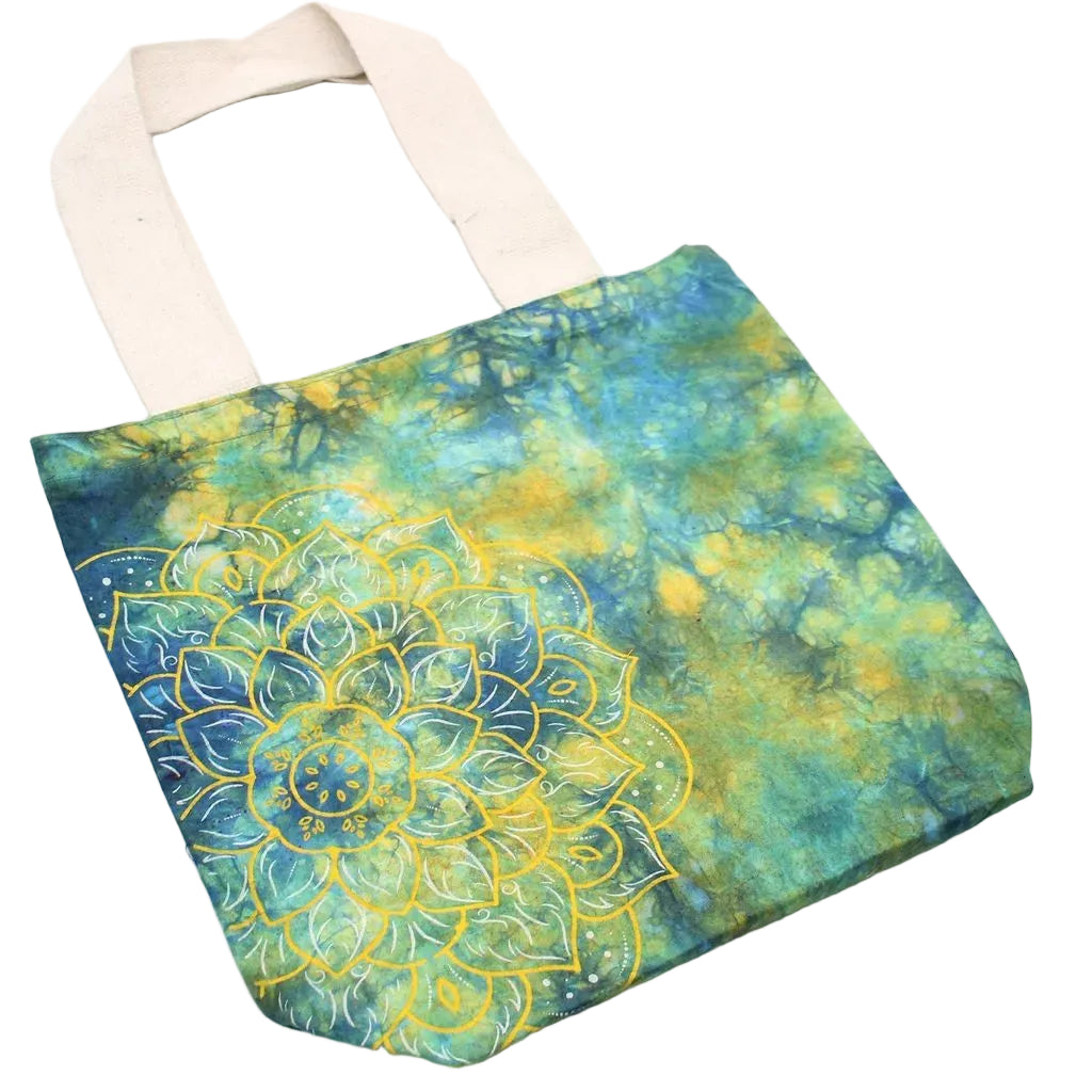 Ancient Wisdom Natural Tie-Dye Bags - Indian Cotton - Blue & Pink Shades Apparel & Accessories > Handbags, Wallets & Cases > Shopper Bags > Cotton Tote Bags > Tie Die Bags emmy-jane-boutique.myshopify.com