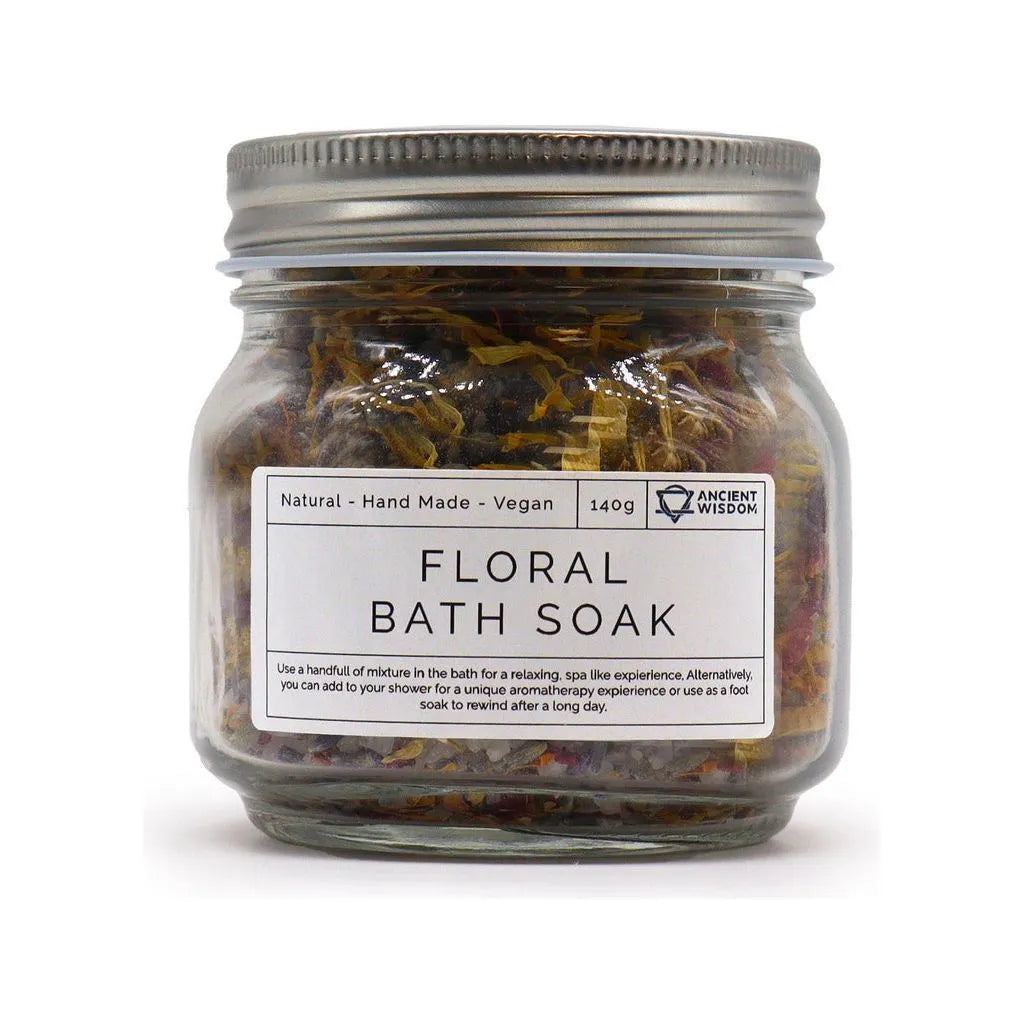 Ancient Wisdom Natural Bath Salts - Floral Bath Soak & Facial Steam Blend - Vegan Friendly Health & Beauty > Personal Care > Cosmetics > Bath & Body > Bath Additives > Bath Salts > Vegan Bath Salts > Natural Bath Salts with Flowers > Floral Bath Soak & Facial Steam Blend emmy-jane-boutique.myshopify.com