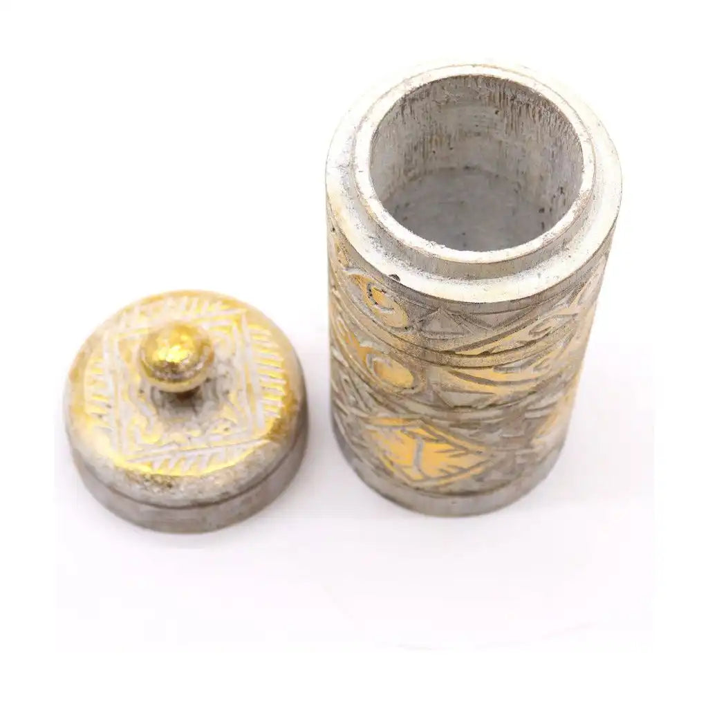 Ancient Wisdom Wooden Trinket Dish Jar Tray with Lid - Handmade & Fairly Traded Home & Garden > Household Supplies > Storage & Organisation > Household Storage Containers > Decorative Wooden Storage Jars emmy-jane-boutique.myshopify.com