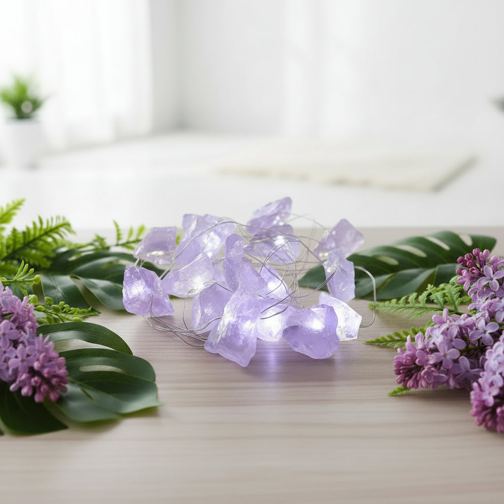 Ancient Wisdom Gemstone Lights - Crystal Fairy Lights - Quartz Jade Amethyst & Celestite Home & Garden > Lighting > Light Ropes & Strings > Gemstone Lights emmy-jane-boutique.myshopify.com