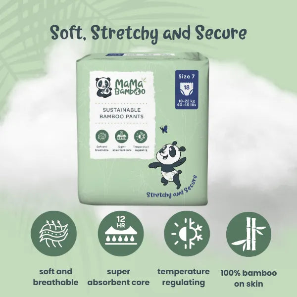 Mama Bamboo Mama Bamboo Sustainable Pull-Up Nappy Pants DS Baby & Toddler > Diapering > Nappies > Eco-Friendly Nappies > Biodegradable Nappies > Mama Bamboo Sustainable Pull-Up Nappy Pants emmy-jane-boutique.myshopify.com