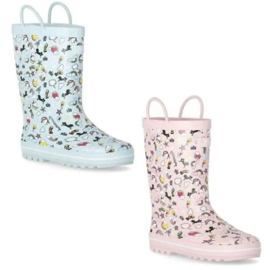 Trespass Childs Welly Boots - Trespass Unicorn Kids Outdoor Waterproof Rubber Wellies Apparel & Accessories > Shoes > boots > Childrens Boots > Kids Wellington Boots > Childs Wellies > Unicorn Wellies emmy-jane-boutique.myshopify.com