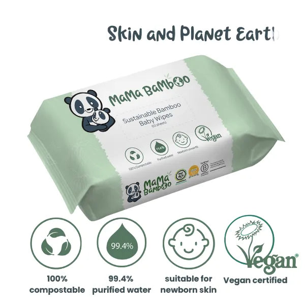 Mama Bamboo Mama Bamboo Sustainable Baby Wipes DS Baby & Toddler > Diapering > Baby Wipes > Natural Baby Wipes > Eco-Friendly Baby Wipes > Bamboo Baby Wipes > Mama Bamboo Sustainable Baby Wipes emmy-jane-boutique.myshopify.com