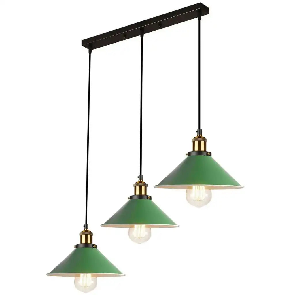 LEDSone Industrial Pendant Light with 3 Heads Cone Style Chandelier Home & Garden > Lighting > Lighting Fixtures > Ceiling Light Fixtures > Ceiling Lights > Metal Ceiling Lights > Pendant Lights emmy-jane-boutique.myshopify.com