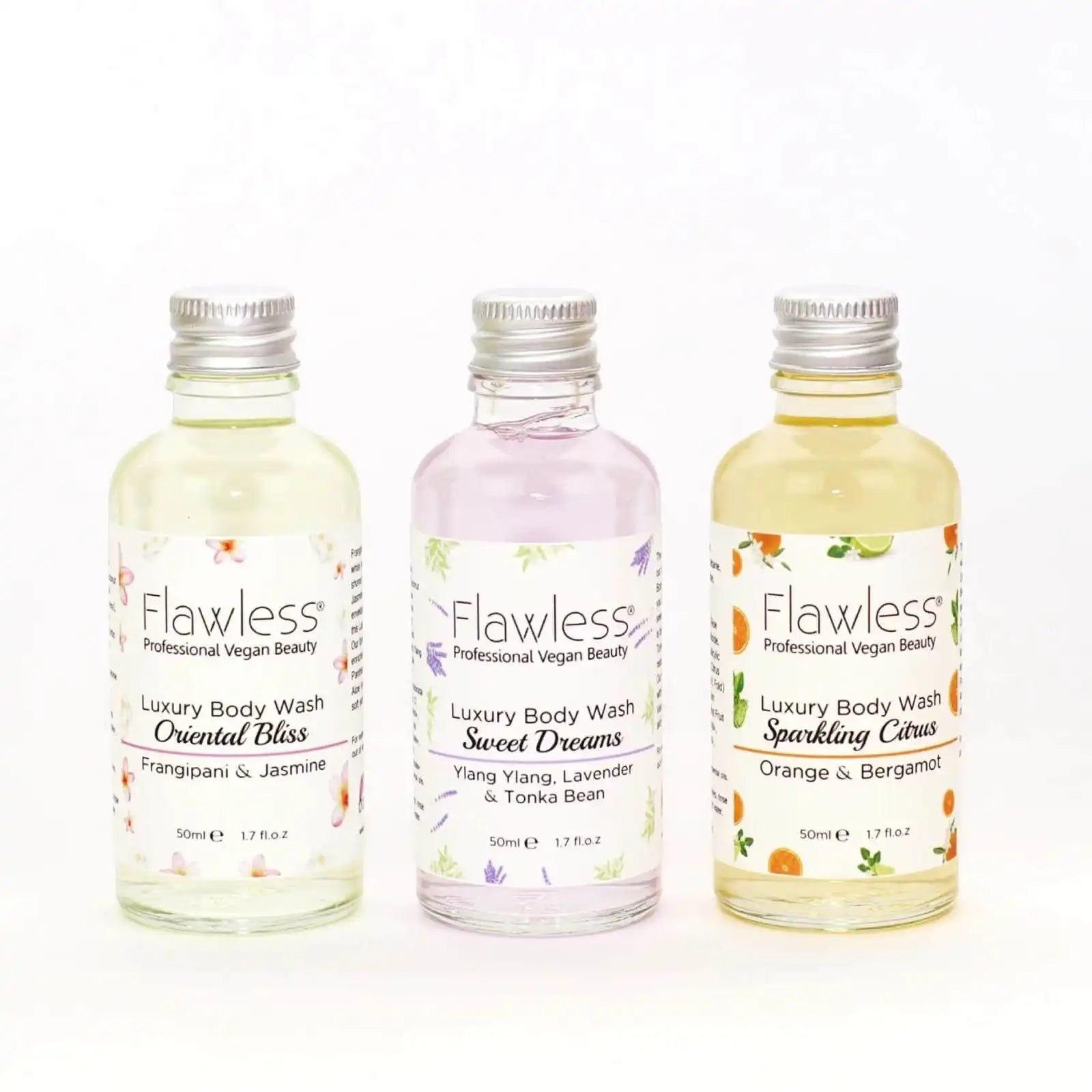 Flawless Mini Luxury Body Wash Set - Flawless - Vegan & Plastic-Free Health & Beauty > Personal Care > Cosmetics > Skin Care > Gift Sets > Bath and Body Gift Set > Luxury Skincare Gift set emmy-jane-boutique.myshopify.com