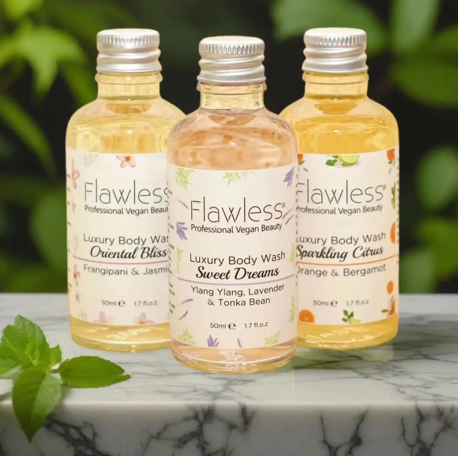 Flawless Mini Luxury Body Wash Set - Flawless - Vegan & Plastic-Free Health & Beauty > Personal Care > Cosmetics > Skin Care > Gift Sets > Bath and Body Gift Set > Luxury Skincare Gift set emmy-jane-boutique.myshopify.com
