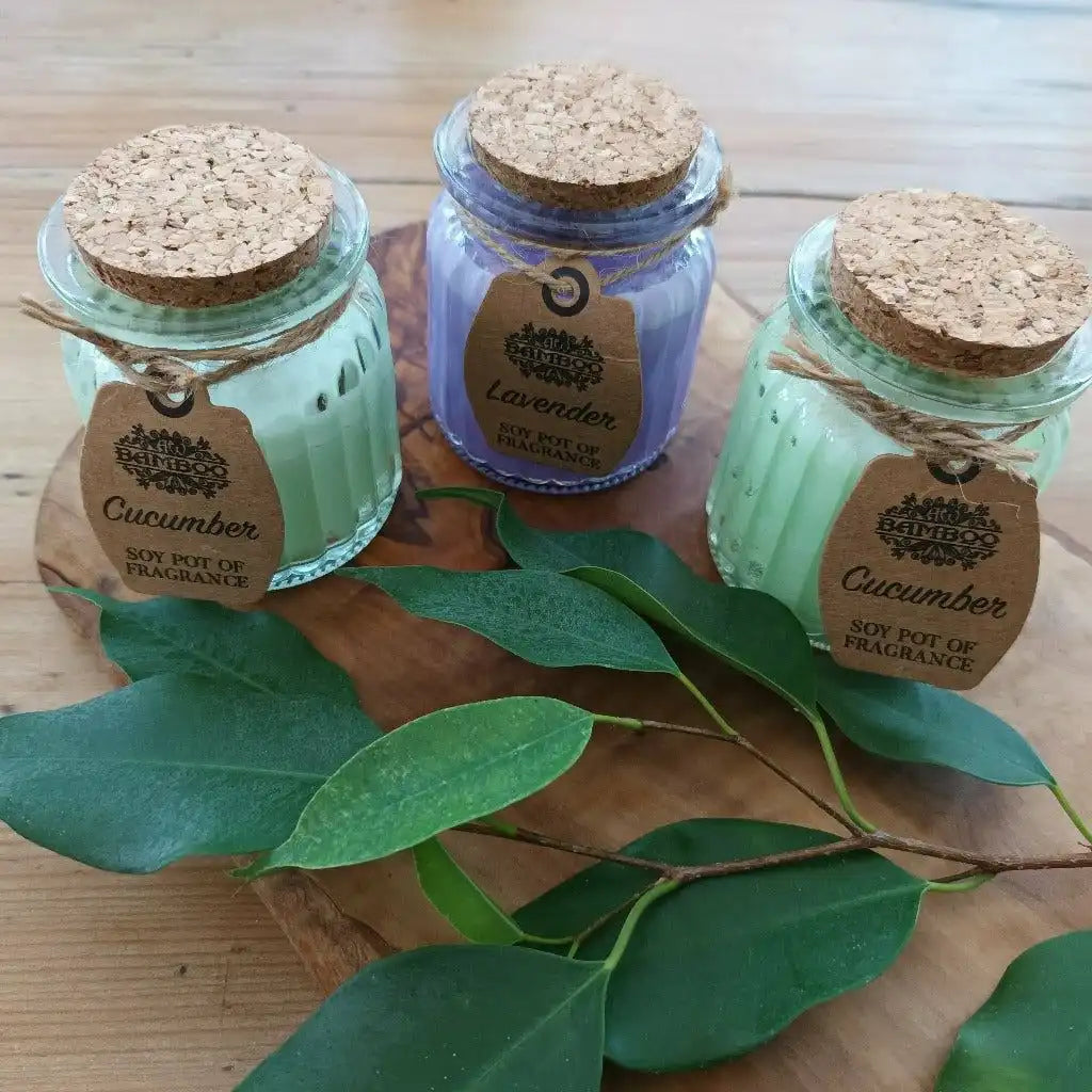 AW Bamboo Soy Wax Jar Candles - Set of 2 - Eco-Friendly Plastic Free Scented Candles Home & Garden > Decor > Home Fragrances > Candles > Soy Wax Candles > Eco-Friendly Candles emmy-jane-boutique.myshopify.com
