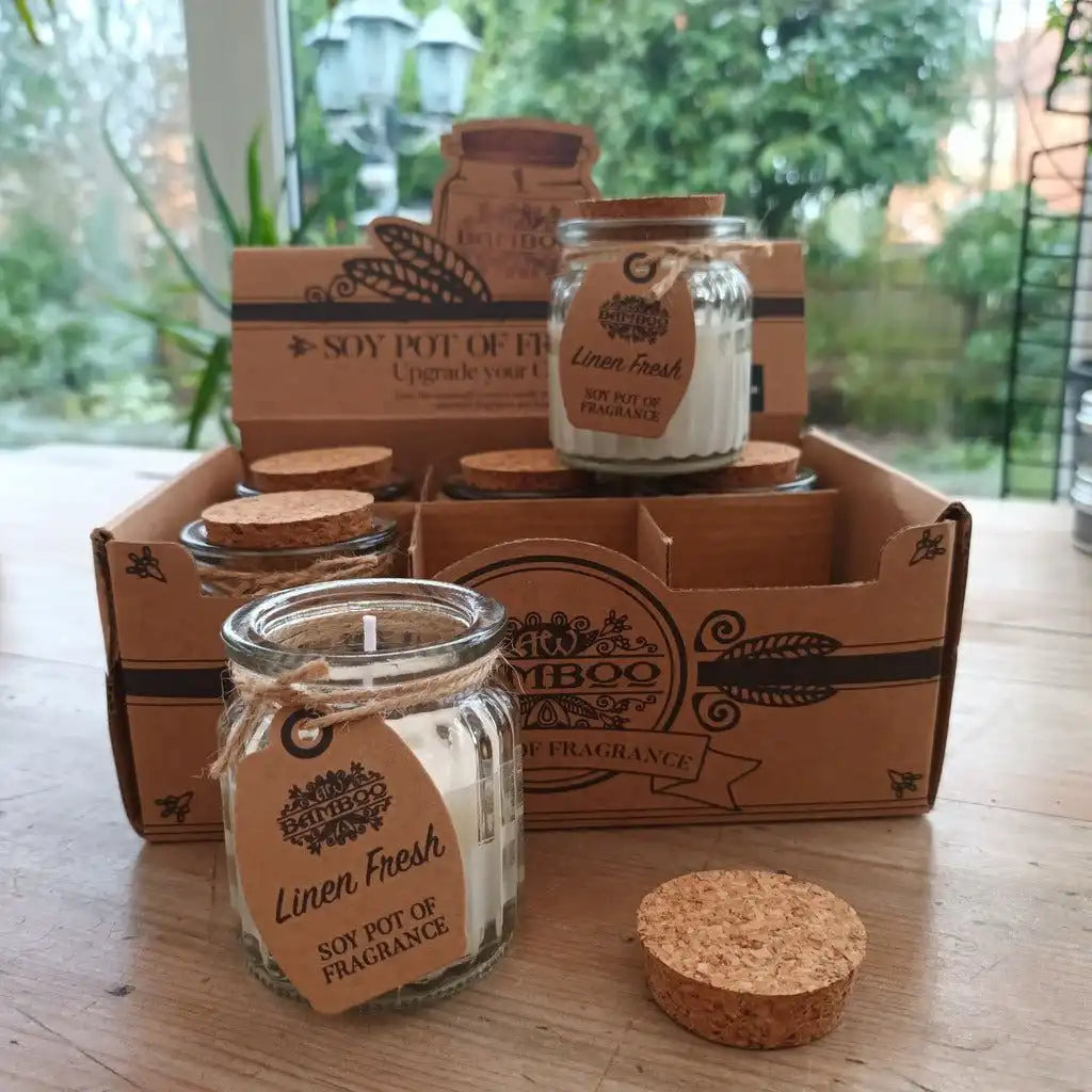 AW Bamboo Soy Wax Jar Candles - Set of 2 - Eco-Friendly Plastic Free Scented Candles Home & Garden > Decor > Home Fragrances > Candles > Soy Wax Candles > Eco-Friendly Candles emmy-jane-boutique.myshopify.com