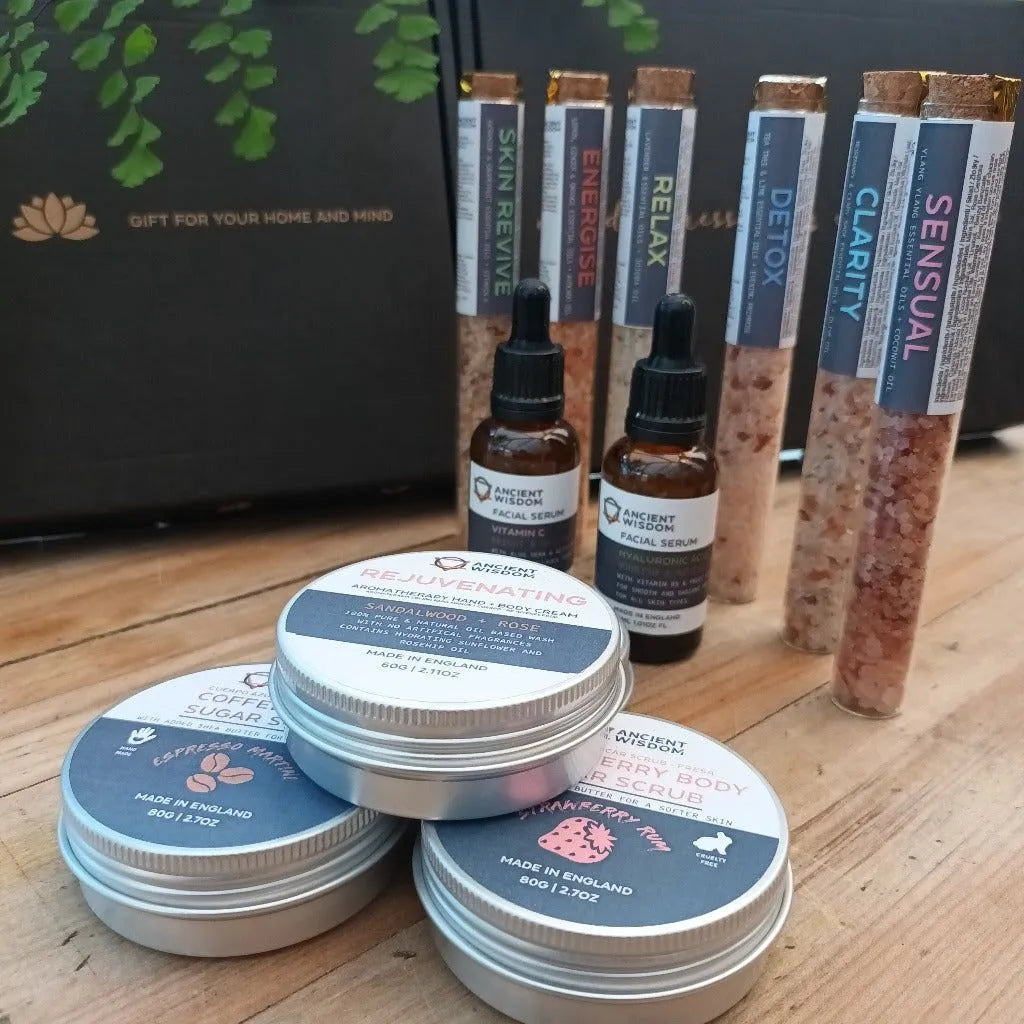 Ancient Wisdom Natural Gift Set - Self-Care Kit - Mindfulness & Serenity - Luxury Home Spa Set Health & Beauty > Personal Care > Cosmetics > Bath & Body Gift Sets > Natural Gift Sets emmy-jane-boutique.myshopify.com