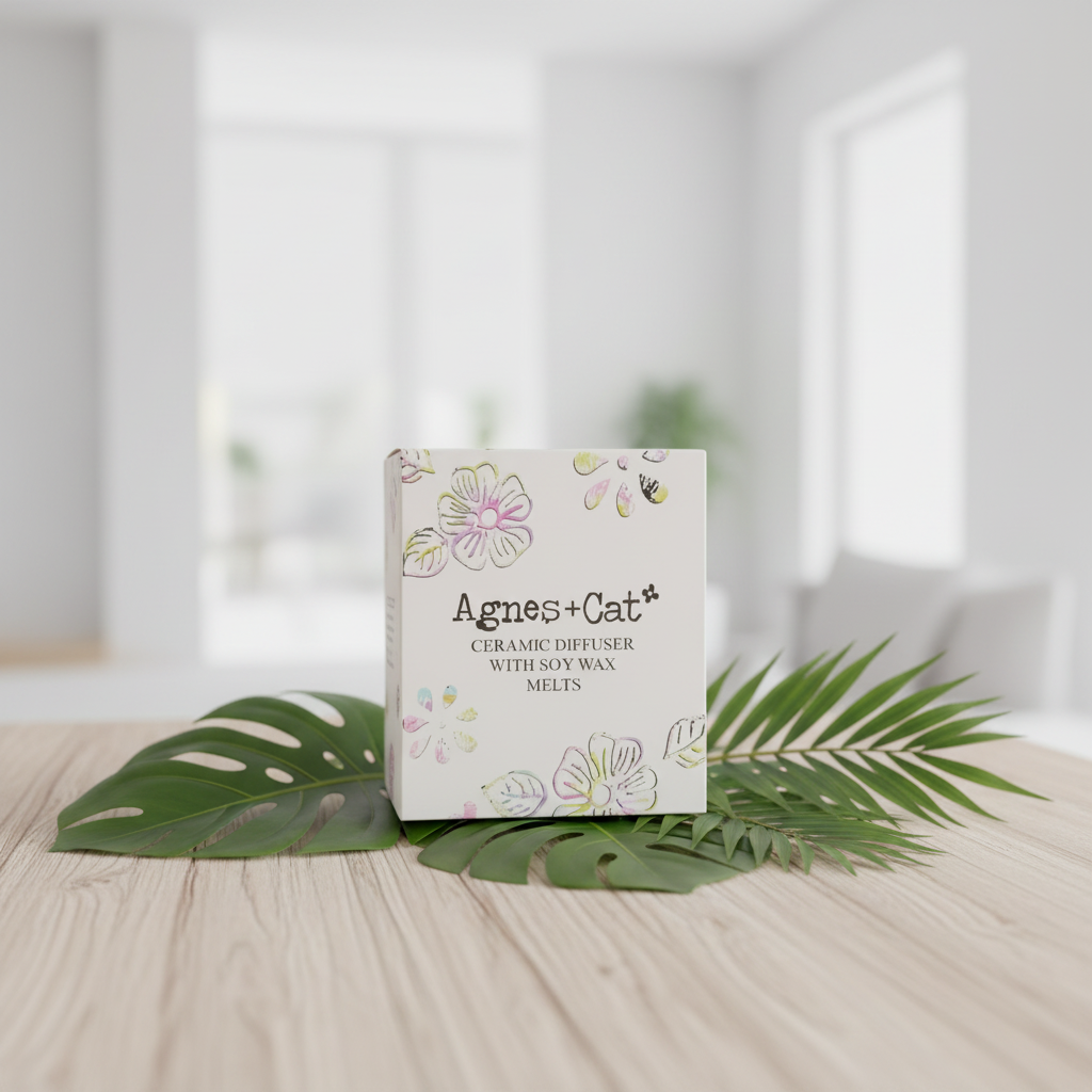 Ceramic Diffuser Gift Set with Soy Wax Melts - Agnes+Cat