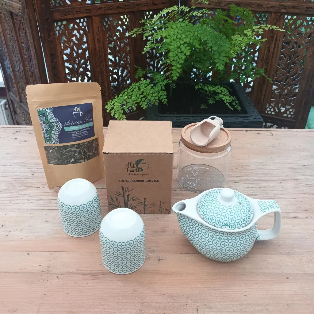 Emmy Jane Tea Gift Set Diffuser Teapot Cups Tea Storage Jar & Scoop Home & Garden > Kitchen & Dining > Tableware > Coffee & Tea Sets > Herbal Teapot Sets > Tea Gift Set Diffuser Teapot Cups Tea & Storage Jar emmy-jane-boutique.myshopify.com