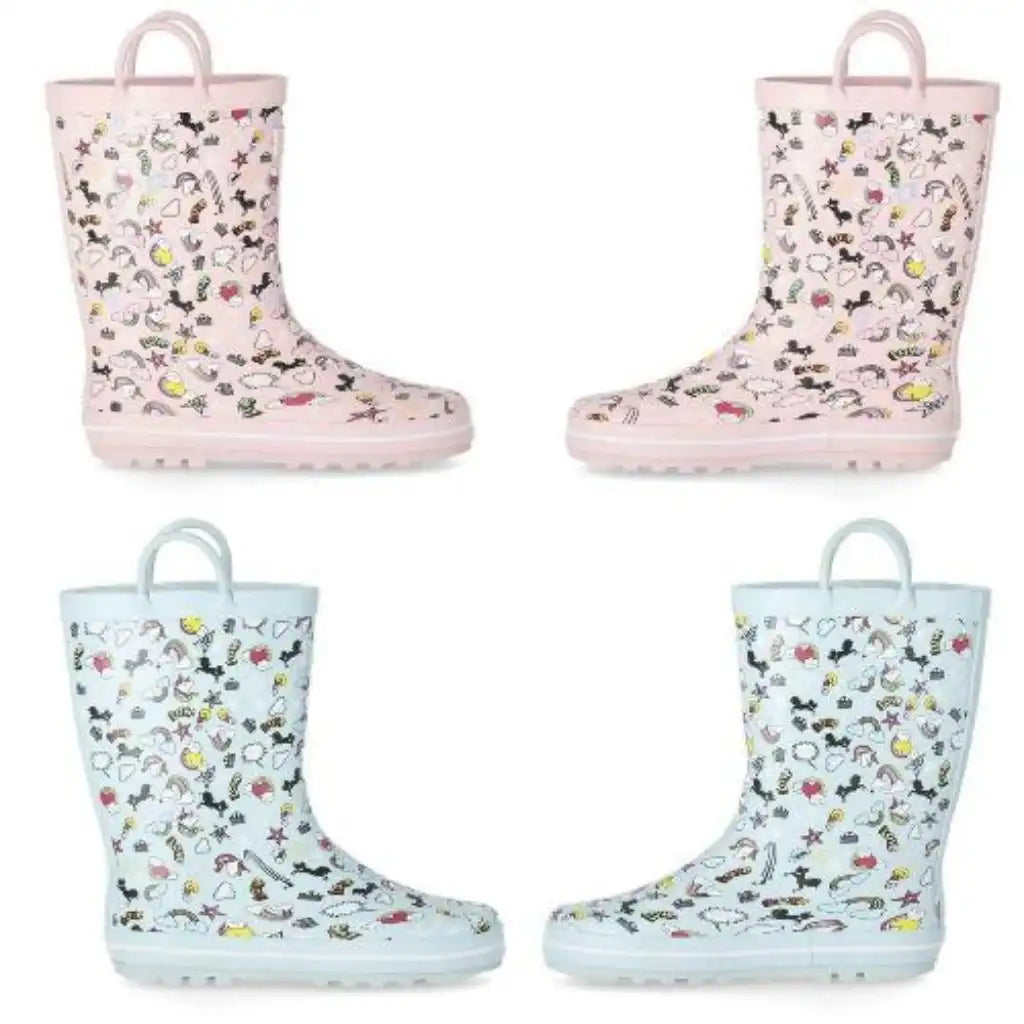 Trespass Childs Welly Boots - Trespass Unicorn Kids Outdoor Waterproof Rubber Wellies Apparel & Accessories > Shoes > boots > Childrens Boots > Kids Wellington Boots > Childs Wellies > Unicorn Wellies emmy-jane-boutique.myshopify.com