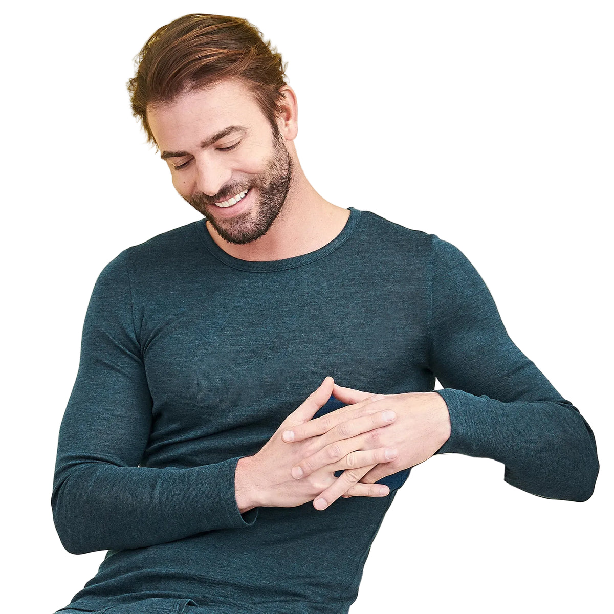 men’s long sleeve wool top