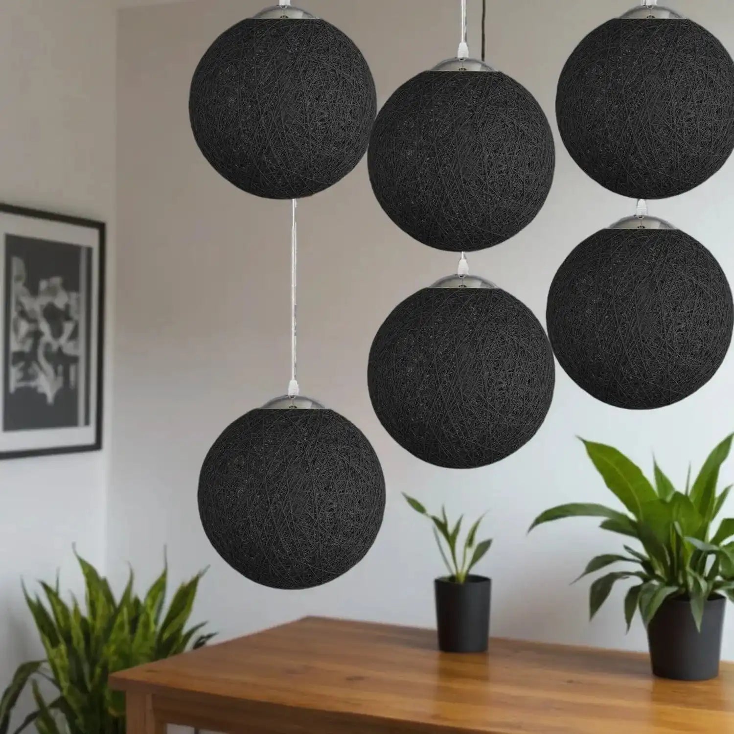 LEDSone Woven Bamboo Rattan Pendant Light -Black 3 Outlet Lighting Fixture Home & Garden > Lighting > Lighting Fixtures > Ceiling Light Fixtures > Bamboo Ceiling Lights > Black Ceiling Lights > Pendant Lights > Bamboo Lights emmy-jane-boutique.myshopify.com