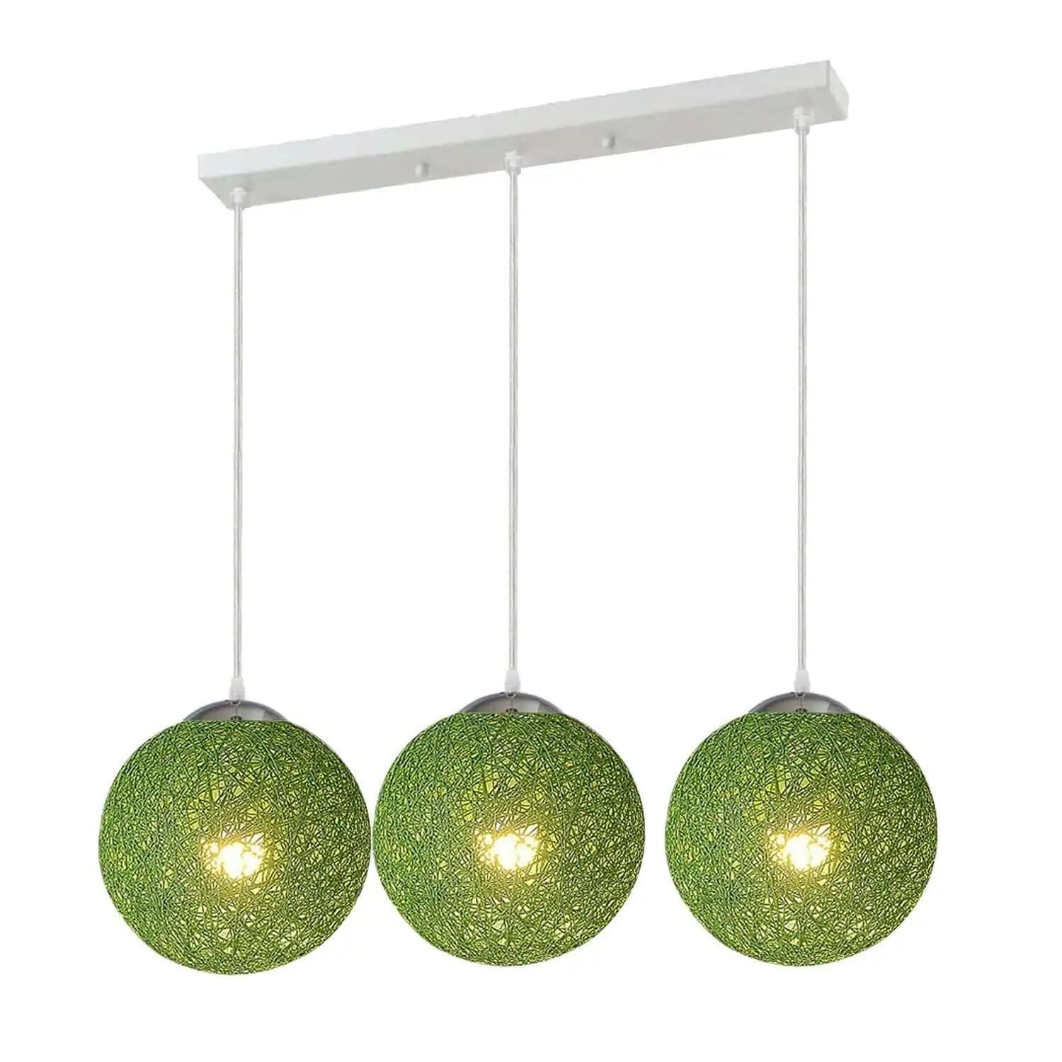 LEDSone Green Nordic Rattan Ceiling Light Home & Garden > Lighting > Lighting Fixtures > Ceiling Light Fixtures > Bamboo Ceiling Lights > Green Ceiling Lights > Pendant Lights > Bamboo Lights emmy-jane-boutique.myshopify.com