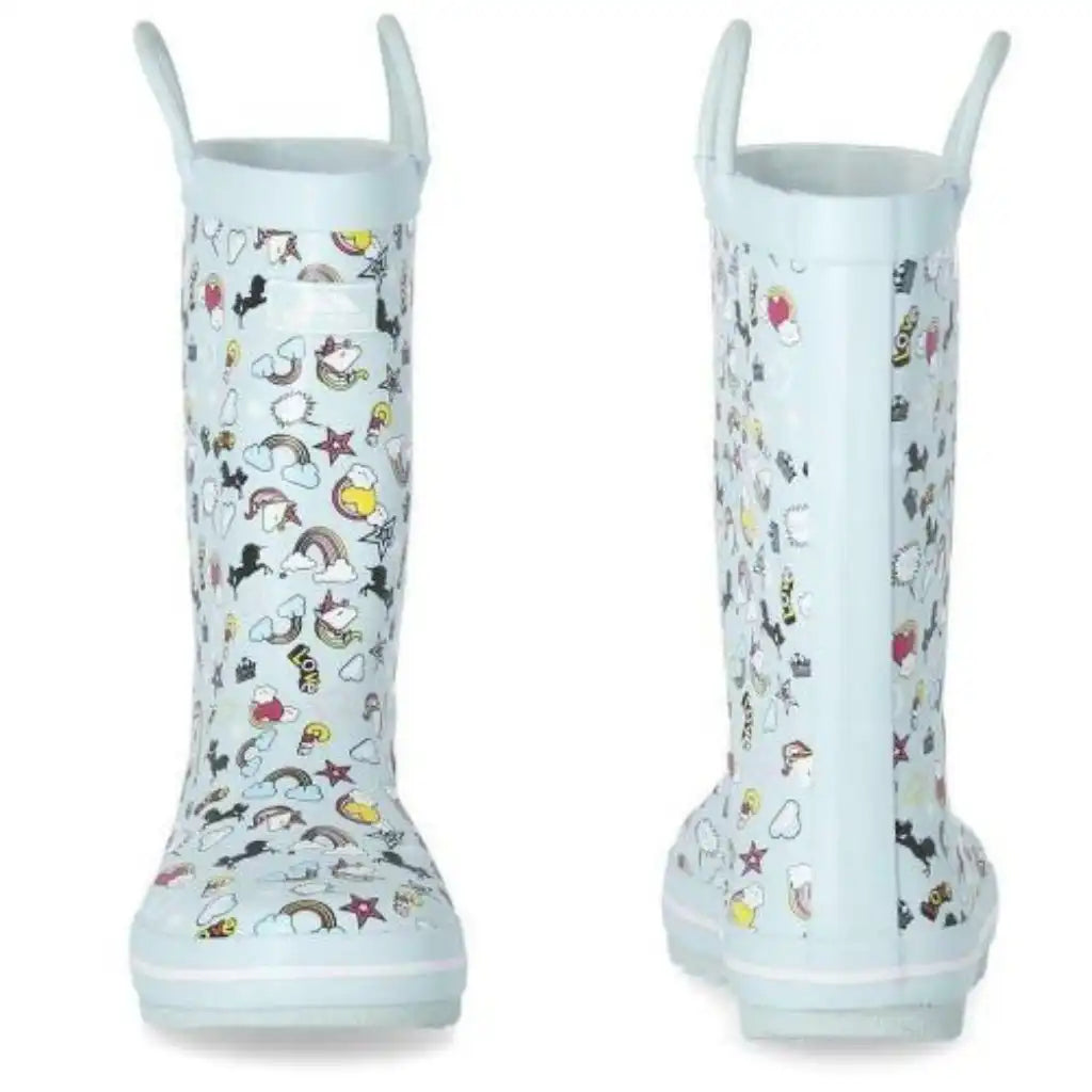 Trespass Childs Welly Boots - Trespass Unicorn Kids Outdoor Waterproof Rubber Wellies Apparel & Accessories > Shoes > boots > Childrens Boots > Kids Wellington Boots > Childs Wellies > Unicorn Wellies emmy-jane-boutique.myshopify.com