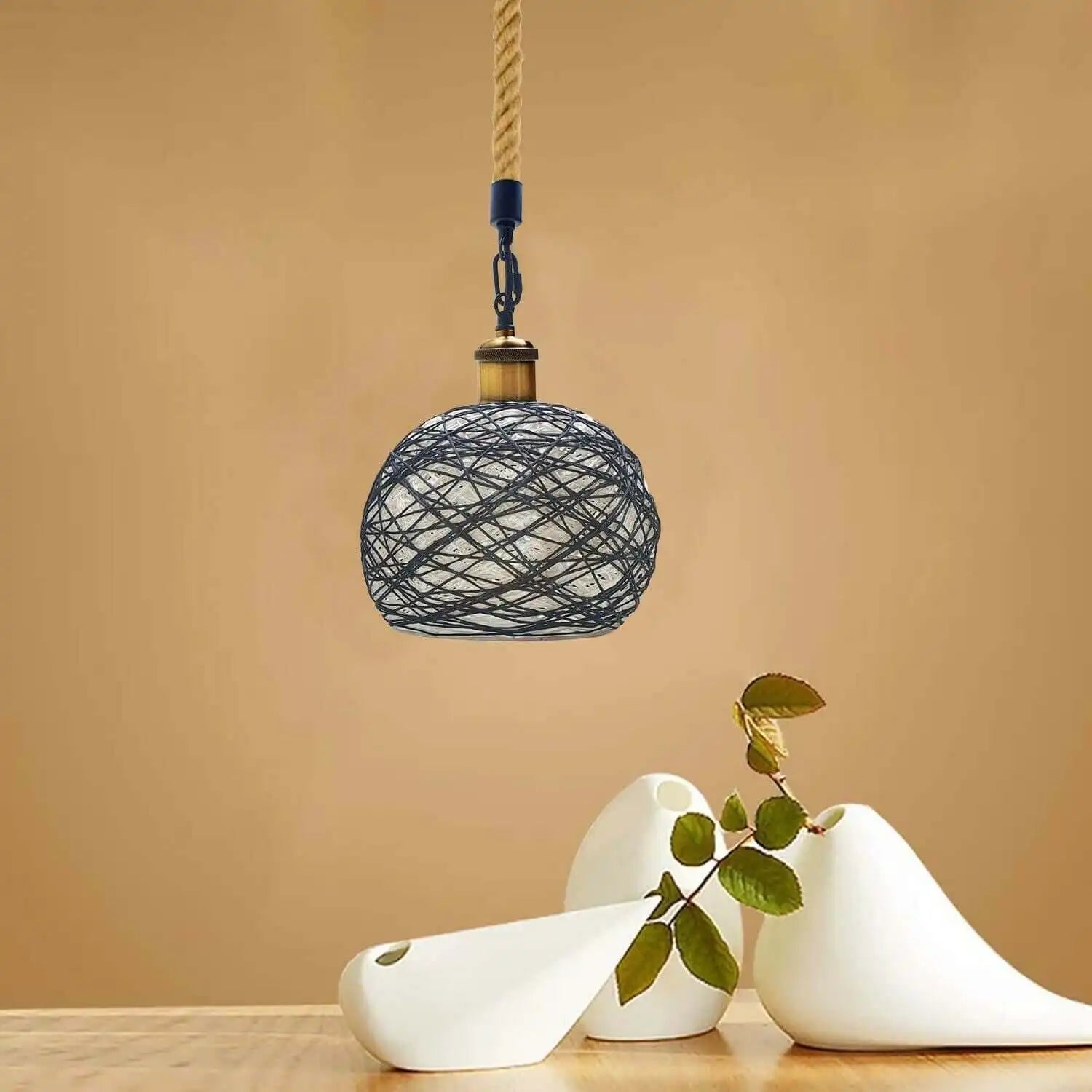 LEDSone Rattan Ceiling Light Lamp Hanging Hemp Rope Home & Garden > Lighting > Lighting Fixtures > Ceiling Light Fixtures > Ceiling Lights > Pendant Lights > Hemp Rope Lights emmy-jane-boutique.myshopify.com