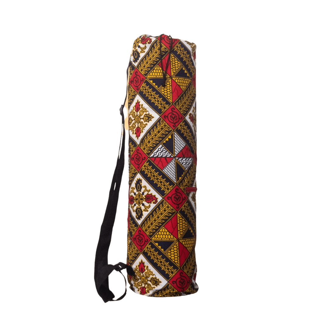 Yoga Mat Bag Handmade in African Wax Cotton
