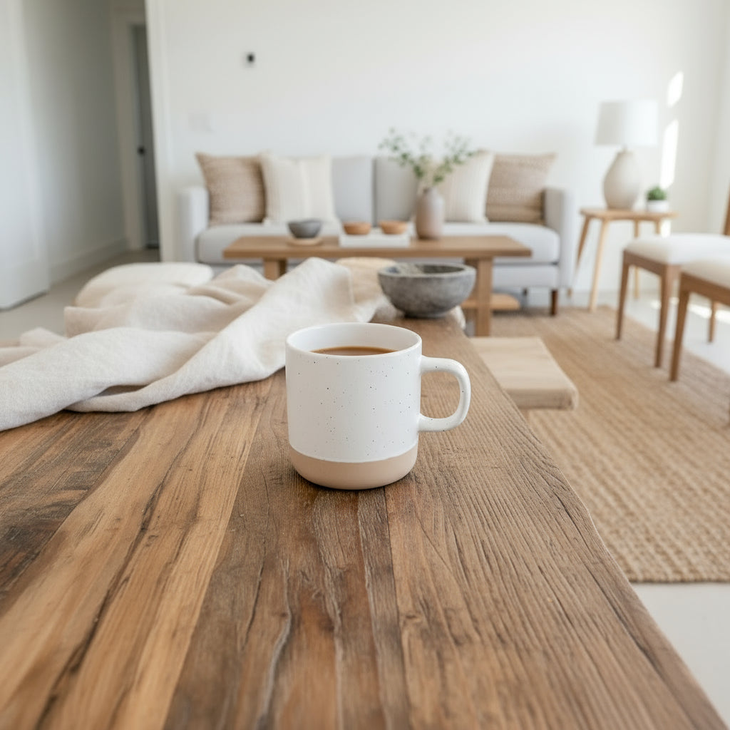 Mogarden Ceramic Coffee Mug White Speckled Stoneware 355ml 4-Pack Mug emmy-jane-boutique.myshopify.com