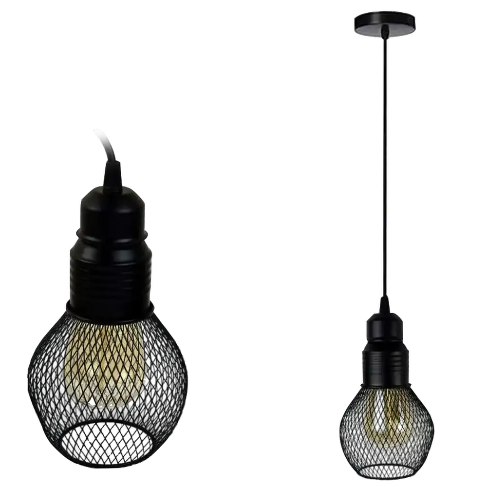 LEDSone Modern Ceiling Pendant Lamp Cage Fitting Black - Small Vintage Light Home & Garden > Lighting > Lighting Fixtures > Ceiling Light Fixtures emmy-jane-boutique.myshopify.com