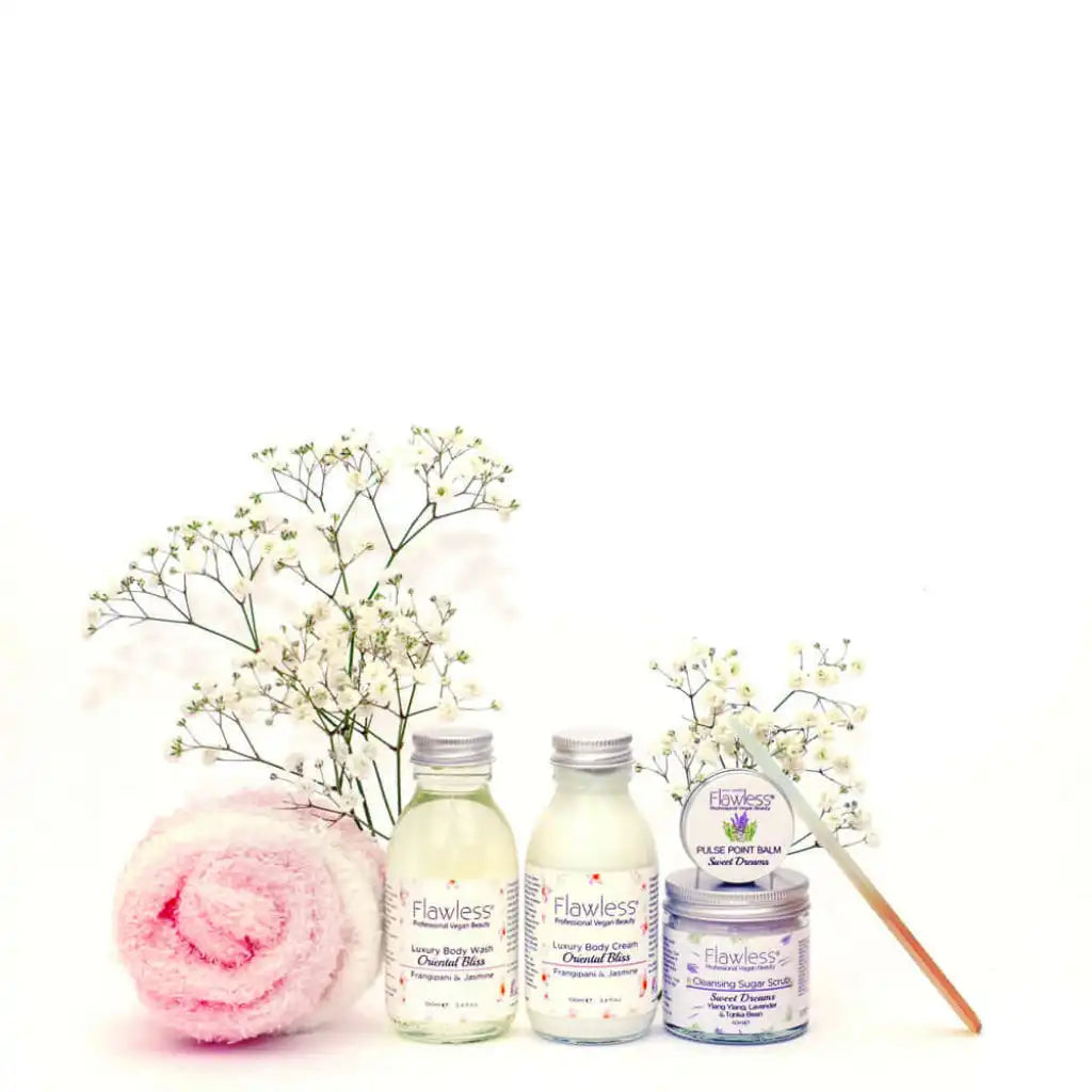 Flawless Mother's Day Pamper Gift Set - Vegan, Cruelty-Free And Plastic Free Health & Beauty > Personal Care > Cosmetics > Bath & Body Gift Baskets >Mother's Day Pamper Gift Set > Vegan Gift Sets > Cruelty-Free Gift Sets > Plastic Free Gift Sets emmy-jane-boutique.myshopify.com