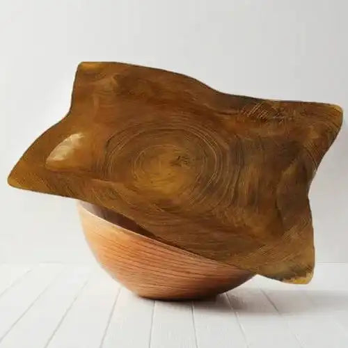 Emmy Jane Hand Carved Teak Wood Square Plates Serving Dish - approx 20cm Home & Garden > Decor > Decorative Plates > Wooden Serving Plates > Hand Carved Teak Wood Square Plates > Handcarved Wooden Serving Dish emmy-jane-boutique.myshopify.com
