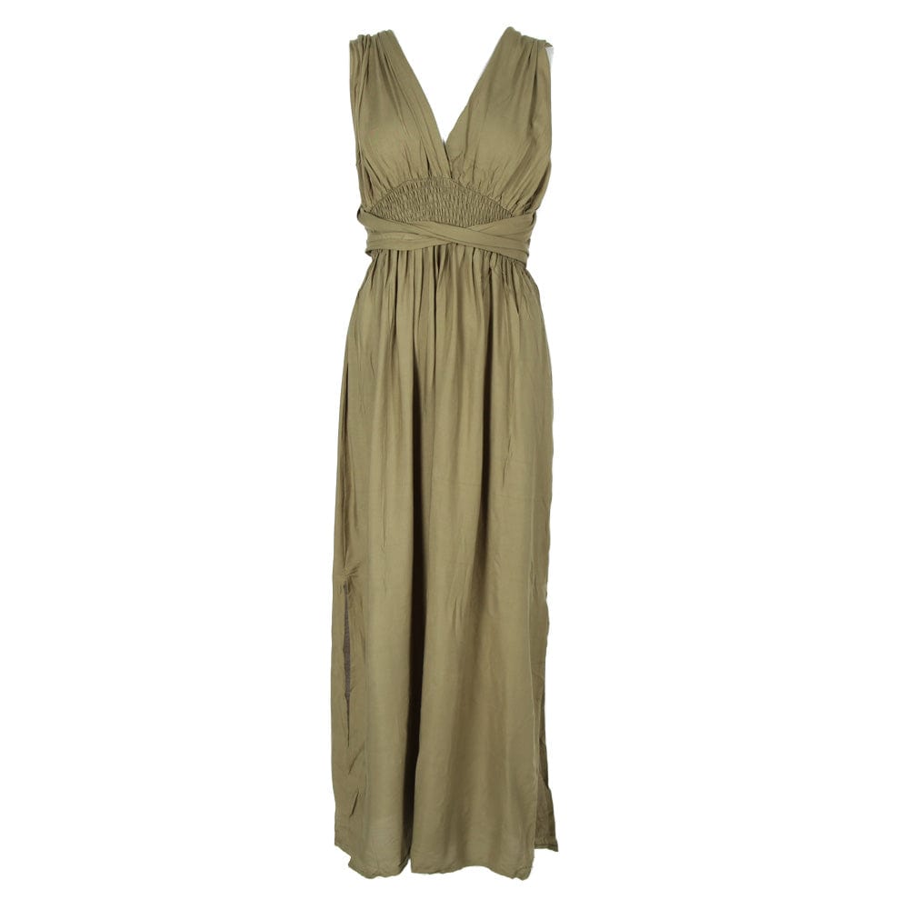 Green dress on a white background