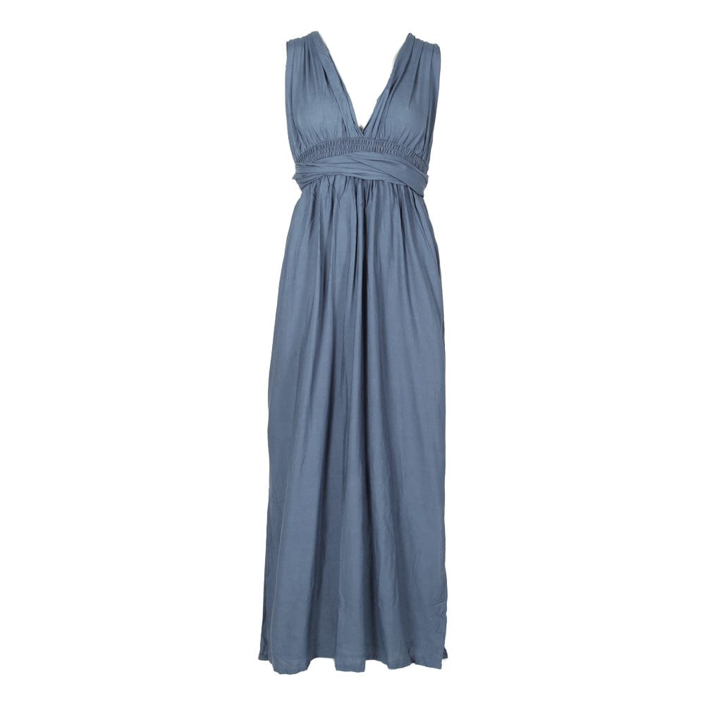 Blue dress on a white background