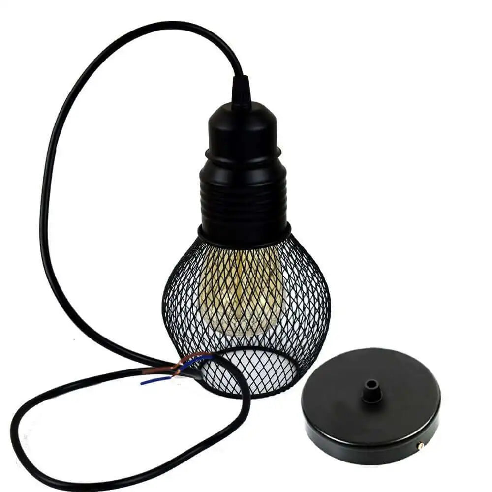LEDSone Modern Ceiling Pendant Lamp Cage Fitting Black - Small Vintage Light Home & Garden > Lighting > Lighting Fixtures > Ceiling Light Fixtures emmy-jane-boutique.myshopify.com