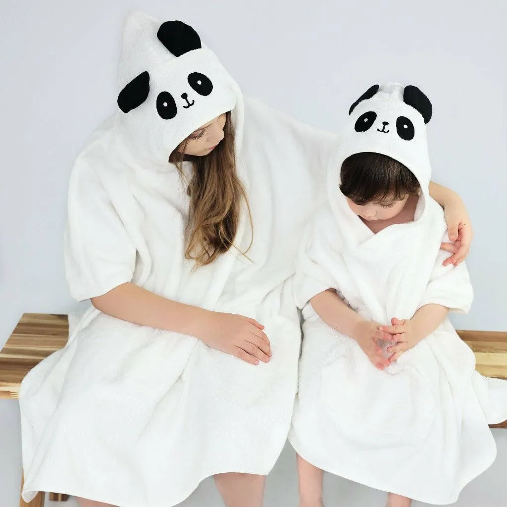 Dream Buy Kids Hooded Towel Poncho - 100% Combed Cotton - Panda Apparel & Accessories > Clothing > Sleepwear & Loungewear > Robes > Bath Robes > Kids Bath Robes >Panda Animals Kids Hooded Towel Poncho emmy-jane-boutique.myshopify.com