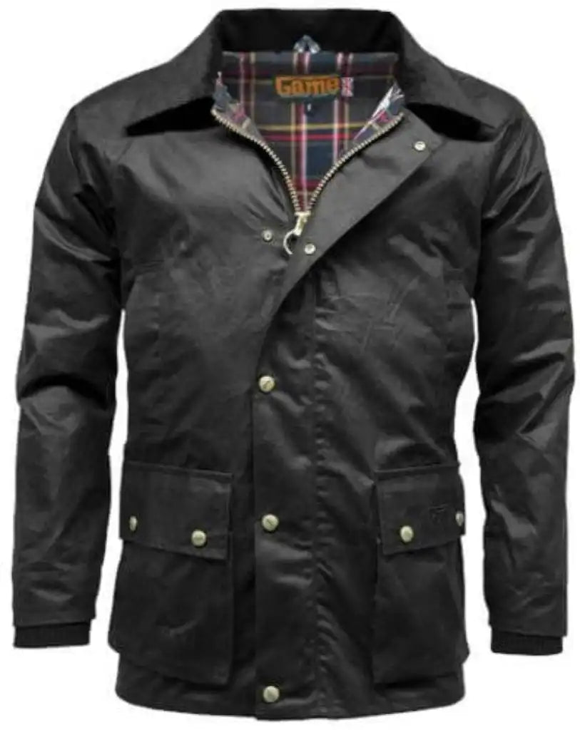 Game Antique Wax Jacket - Game Barker Apparel & Accessories > Clothing > Outerwear > Coats & Jackets > Wax Jacket > Game Jacket > Mens Waxed Cotton Coat emmy-jane-boutique.myshopify.com