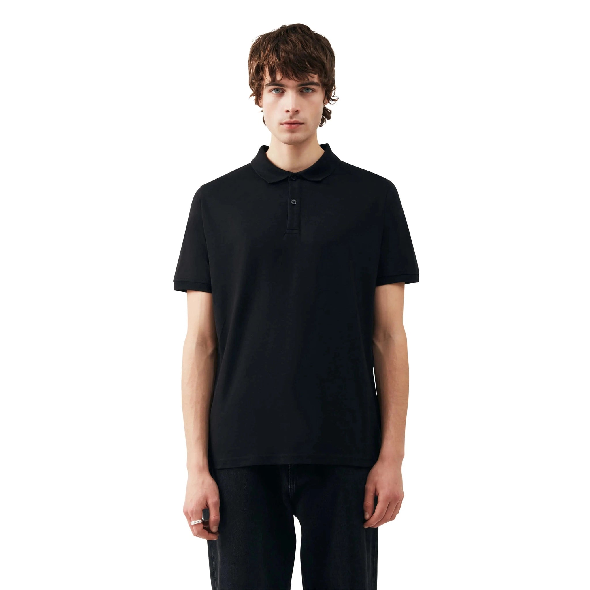 Black Bamboo Polo Shirt Men’s Lightweight Daily Comfort