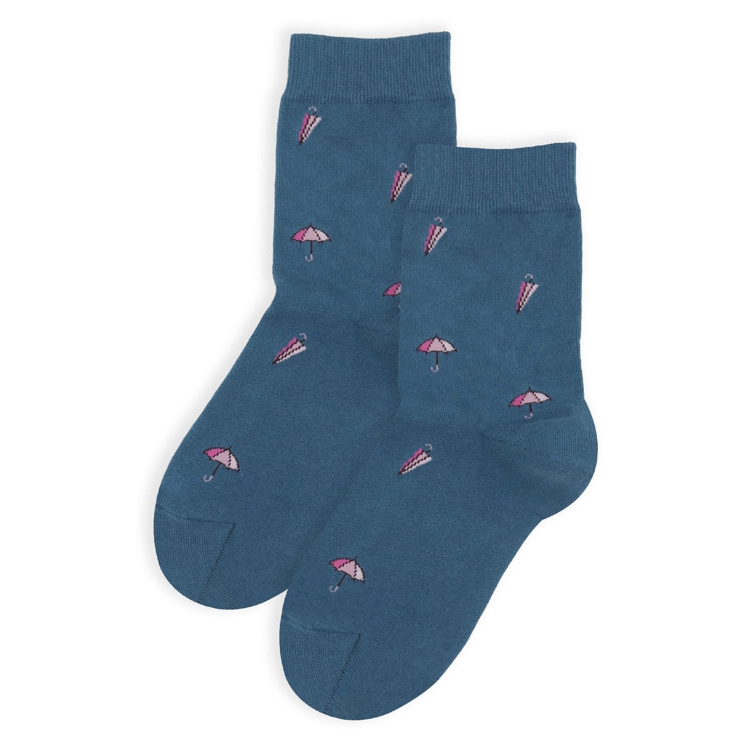 Blue Patterned Socks Women Luxury Organic Cotton Style
