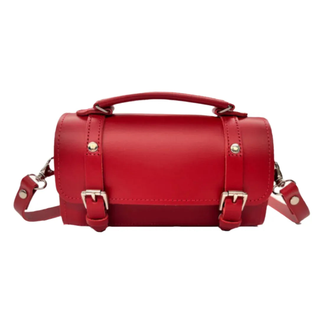 Zatchels Handmade Leather Bowler Bag - Red Cross Body Bag Clothing & Accessories > Handbags, Wallets & Cases > Handbags > Handmade Handbags > Leather Handbags > Handmade Leather Bowler Bag > Red Cross Body Bag emmy-jane-boutique.myshopify.com