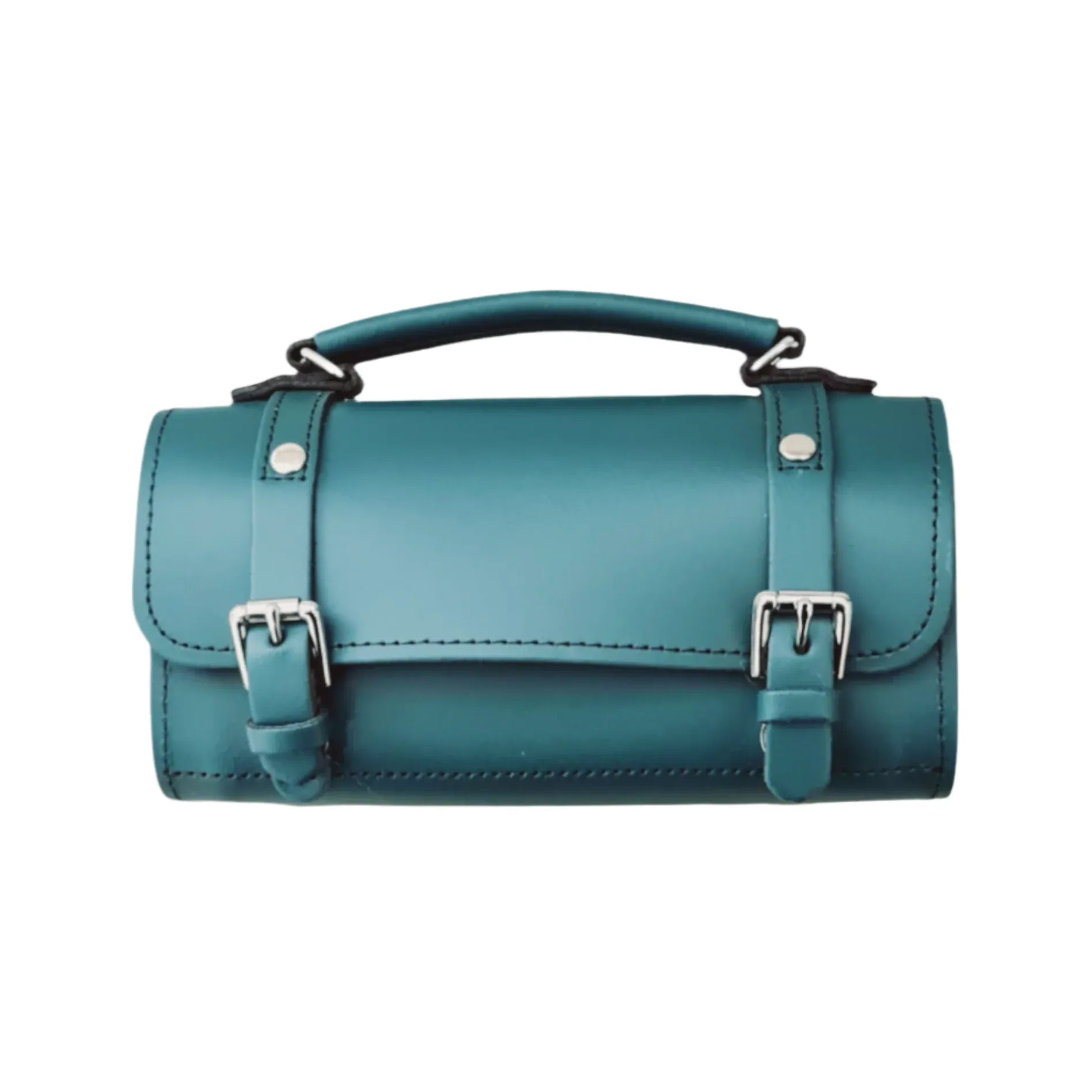Zatchels Handmade Leather Bowler Bag - Teal Cross Body Bag emmy-jane-boutique.myshopify.com