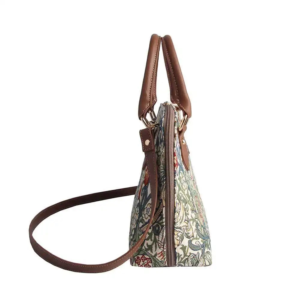 Signare Tapestry William Morris Golden Lily - Convertible Handbag Apparel & Accessories > Handbags, Wallets & Cases > Handbags > Shoulder Bags >William Morris Golden Lily Bags > Convertible Handbags emmy-jane-boutique.myshopify.com