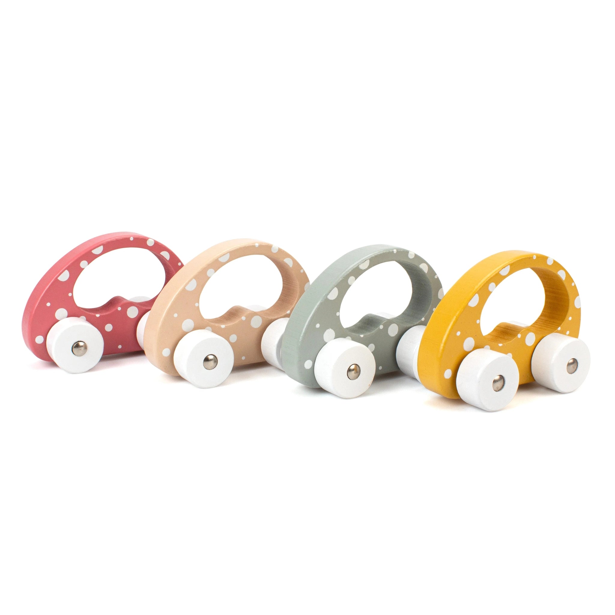 Baby&More Chunky Wooden Toy Car - 12 Months + Yellow Pink Peach Toys & Games > Toys > Play Vehicles > Toy Cars > Wooden Toy Cars emmy-jane-boutique.myshopify.com
