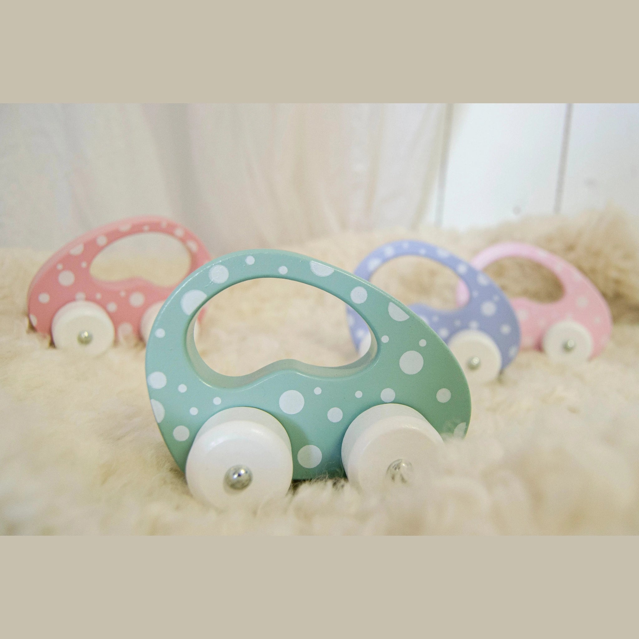 Baby&More Chunky Wooden Toy Car - 12 Months + Yellow Pink Peach Toys & Games > Toys > Play Vehicles > Toy Cars > Wooden Toy Cars emmy-jane-boutique.myshopify.com