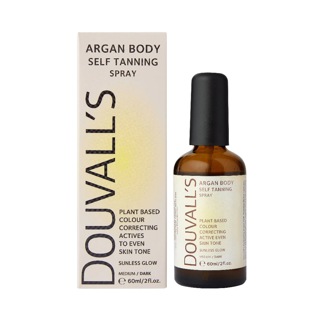 Douvalls Beauty Argan Self Tanning Body Spray 60ml |Semi-permanent Self tanning spray Argan self tanning body spray emmy-jane-boutique.myshopify.com