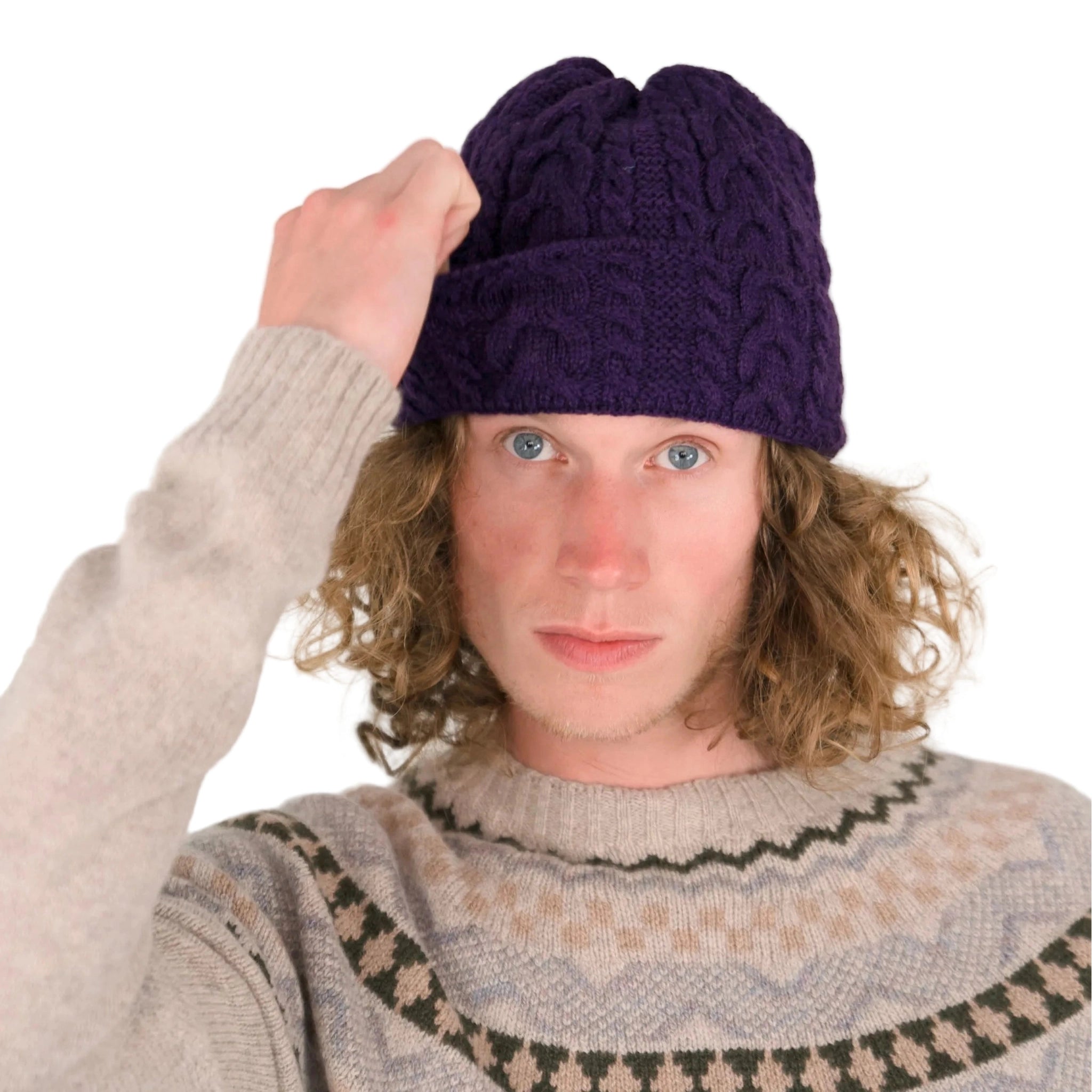 Origin Knitwear Merino - Abbey Hat - Pupura Hats emmy-jane-boutique.myshopify.com