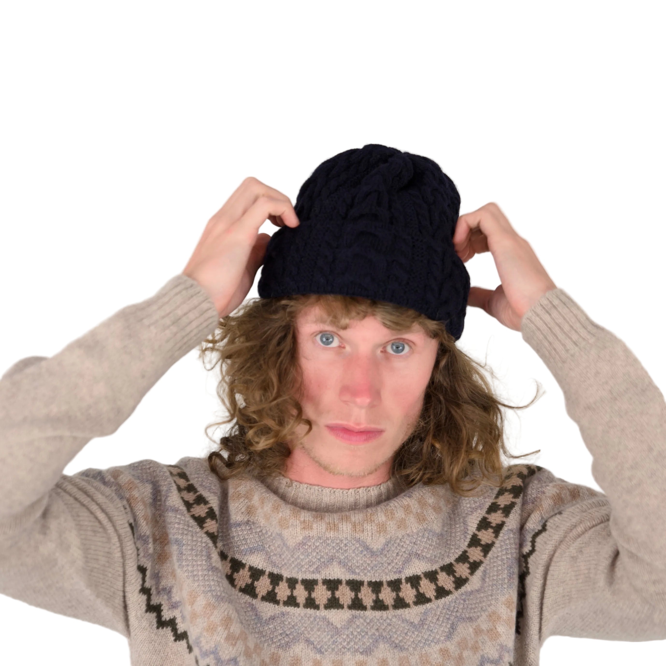 Origin Knitwear Merino - Abbey Hat - Navy Hats emmy-jane-boutique.myshopify.com