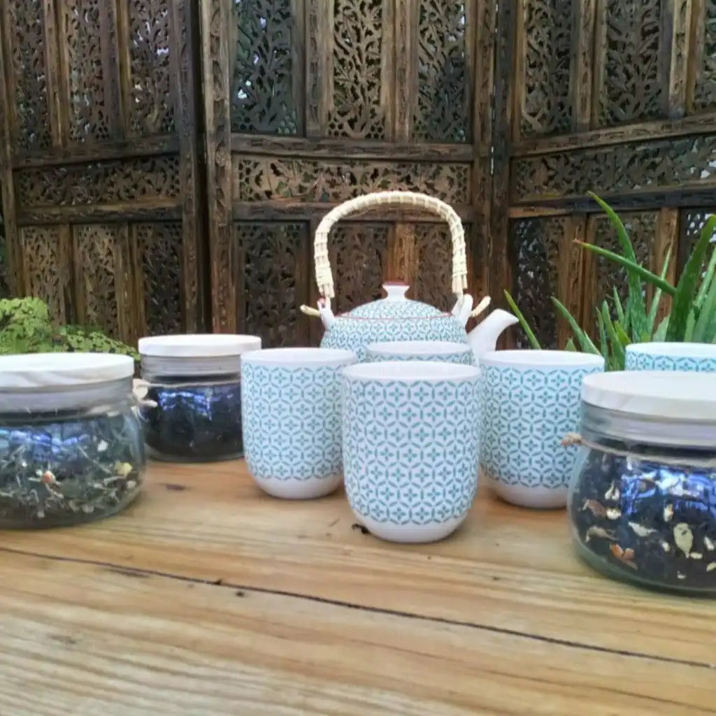 Emmy Jane Herbal Teapot Set with Cups - Ceramic - 6 Designs - Great House Warming Gift Home & Garden > Kitchen & Dining > Tableware > Coffee & Tea Sets > Herbal Teapot Sets emmy-jane-boutique.myshopify.com