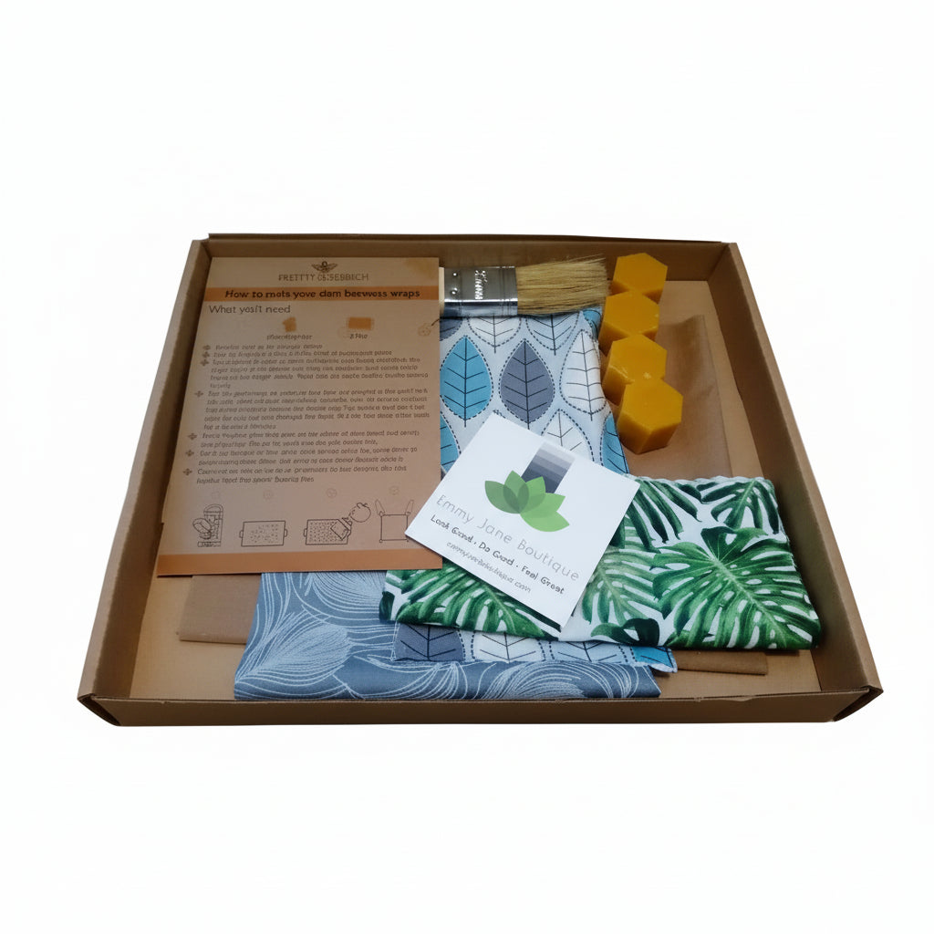 Pretty Bee Fresh Pretty Bee Fresh - Eco Friendly Plastic Free DIY Beeswax Wrap Kit - Gift Set 505370 - Arts & Entertainment > Hobbies & Creative Arts > Arts & Crafts > Art & Craft Kits > Beeswax Wrap Kits emmy-jane-boutique.myshopify.com