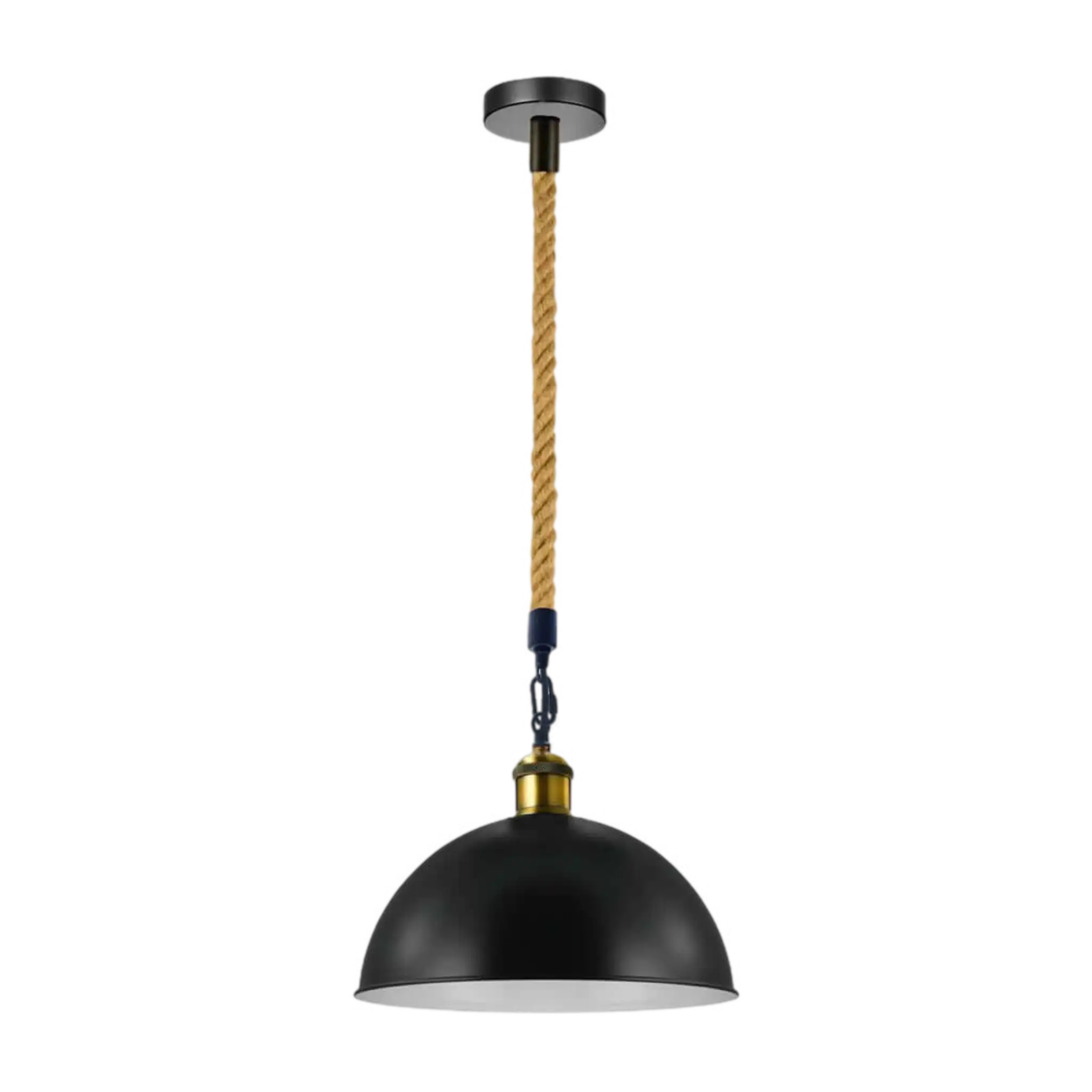 LEDSone UK Ltd Ceiling Lights Black Metal Ceiling Pendant Light Hemp Rope Home & Garden > Lighting > Lighting Fixtures > Ceiling Light Fixtures > Ceiling Lights Black > Metal Ceiling Lights > Pendant Lights > Hemp Rope Lights emmy-jane-boutique.myshopify.com