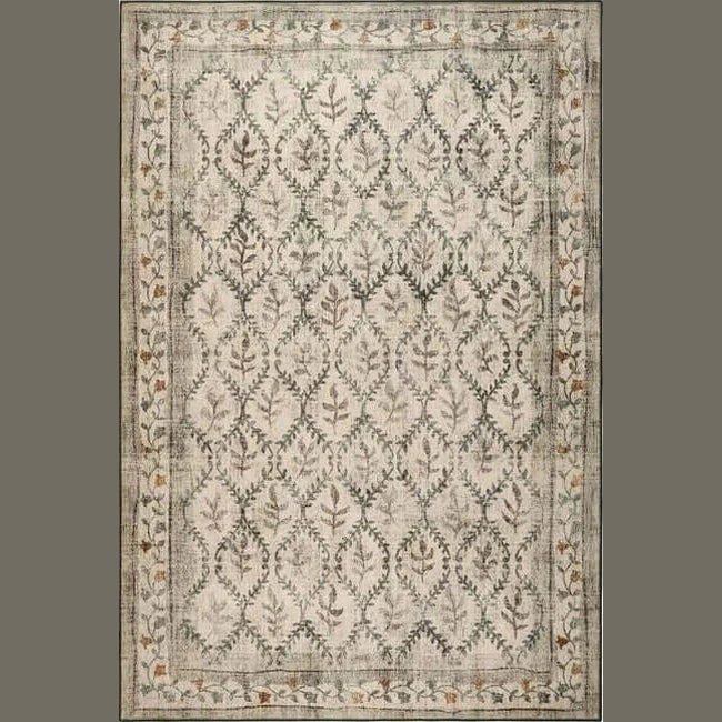 The Rugs Eco-Washable Cream Rug Botanicals Design Recycled Fabric Home & Garden > Decor > Rugs > Eco-Washable Rugs > Cream Rug > Botanicals Design Rugs > Recycled Fabric Rugs emmy-jane-boutique.myshopify.com