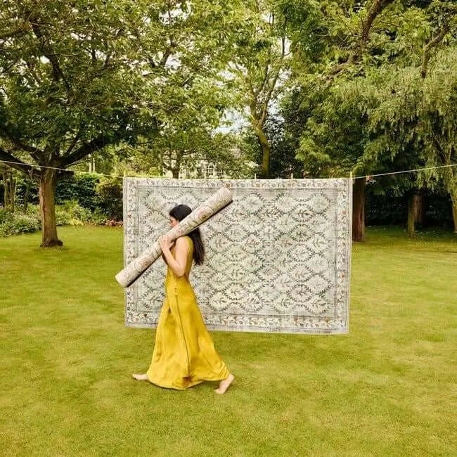 The Rugs Eco-Washable Cream Rug Botanicals Design Recycled Fabric Home & Garden > Decor > Rugs > Eco-Washable Rugs > Cream Rug > Botanicals Design Rugs > Recycled Fabric Rugs emmy-jane-boutique.myshopify.com