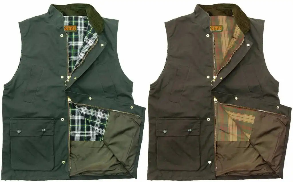 Game Wax Gilet - Game Classic Apparel & Accessories > Clothing > Outerwear > Coats & Jackets > Wax Jackets > Game Gilets > Mens Waxed Cotton Gilets emmy-jane-boutique.myshopify.com