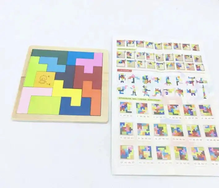 Emmy Jane Wooden Puzzles - Educational Math Tangram Game Toys & Games > Puzzles > Wooden & Pegged Puzzles emmy-jane-boutique.myshopify.com