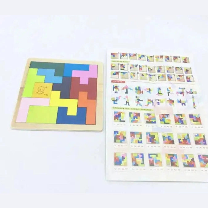Emmy Jane Wooden Puzzles - Educational Math Tangram Game Toys & Games > Puzzles > Wooden & Pegged Puzzles emmy-jane-boutique.myshopify.com