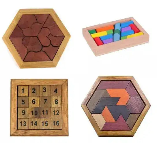 Emmy Jane Wooden Puzzles - Educational Math Tangram Game Toys & Games > Puzzles > Wooden & Pegged Puzzles emmy-jane-boutique.myshopify.com